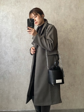 「秋トレンド2021」｜「アイテム（チェスターコート）」を使った、yunさん（レディース・153cm）の秋コーディネート