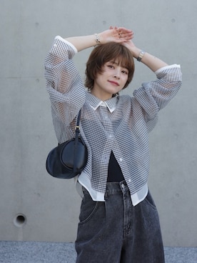 「tiptop（ティップトップ）のアイテム」を使った、yunさん（レディース・153cm）の夏コーディネート