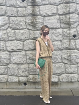 「ap retro（アプレトロ）のアイテム（スラックス）」を使った、yunさん（レディース・153cm）の夏コーディネート