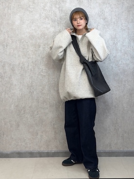 「153cm」｜「アイテム（帽子）」を使った、yunさん（レディース・153cm）の冬コーディネート