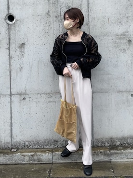 「classicalelf（クラシカルエルフ）のアイテム（ブルゾン）」を使った、yunさん（レディース・153cm）の春コーディネート