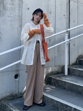 「frames RAY CASSIN（フレームスレイカズン）のアイテム」を使った、yunさん（レディース・153cm）の秋コーディネート
