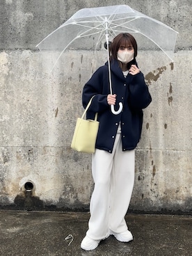 「libelle more（リベル モア）のアイテム（その他アウター）」を使った、yunさん（レディース・153cm）の冬コーディネート