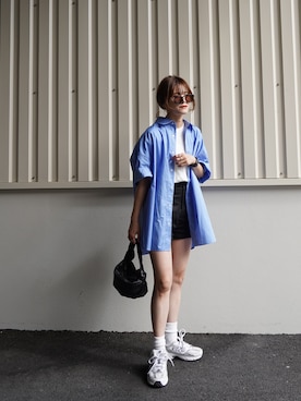 「アイテム（ソックス/靴下）」を使った、yunさん（レディース・153cm）の夏コーディネート