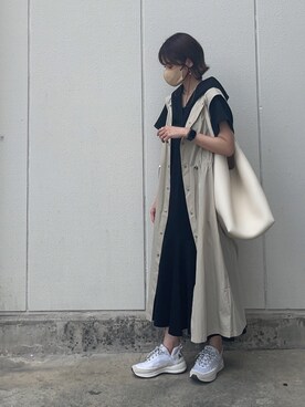 「A.P.C.（アーペーセー）のアイテム（スニーカー）」を使った、yunさん（レディース・153cm）の春コーディネート