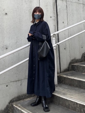 「DHOLIC（ディーホリック）のアイテム（ワンピース/ドレス）」を使った、yunさん（レディース・153cm）の冬コーディネート