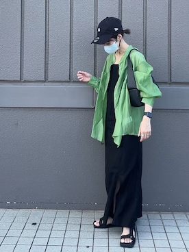 「frames RAY CASSIN（フレームスレイカズン）のアイテム（ワンピース/ドレス）」を使った、yunさん（レディース・153cm）の夏コーディネート