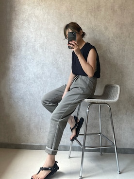 「SHAKA（シャカ）のアイテム（シューズ）」を使った、yunさん（レディース・153cm）の夏コーディネート