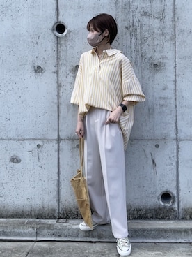 「frames RAY CASSIN（フレームスレイカズン）のアイテム」を使った、yunさん（レディース・153cm）の春コーディネート