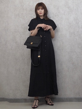 「ECRIRE（エクリール）のアイテム（シャツワンピース）」を使った、yunさん（レディース・153cm）の春コーディネート