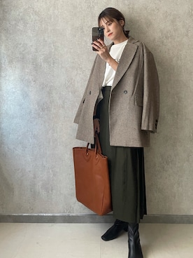 「blancle（ブランクレ）のアイテム」を使った、yunさん（レディース・153cm）の秋コーディネート