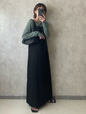 「frames RAY CASSIN（フレームスレイカズン）のアイテム（ワンピース/ドレス）」を使った、yunさん（レディース・153cm）の夏コーディネート