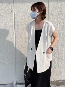 「frames RAY CASSIN（フレームスレイカズン）のアイテム（ワンピース/ドレス）」を使った、yunさん（レディース・153cm）の夏コーディネート