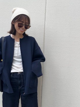 「153cm」｜「アイテム（帽子）」を使った、yunさん（レディース・153cm）の秋コーディネート
