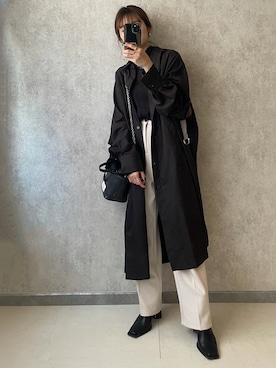 「BONbazaar（ボンバザール）のアイテム（その他アウター）」を使った、yunさん（レディース・153cm）の秋コーディネート