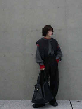 「アイテム（ダウンベスト）」を使った、yunさん（レディース・153cm）の秋コーディネート