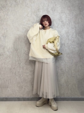 「153cm」｜「アイテム（ダウンジャケット/コート）」を使った、yunさん（レディース・153cm）の冬コーディネート