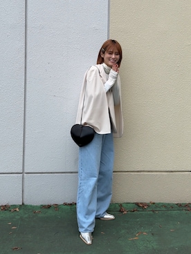 「EVOL（イーボル）のアイテム（ブーツ）」を使った、yunさん（レディース・153cm）の冬コーディネート