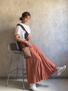 「A.P.C.（アーペーセー）のアイテム（スニーカー）」を使った、yunさん（レディース・153cm）の夏コーディネート