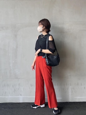 「ECRIRE（エクリール）のアイテム（パンツ）」を使った、yunさん（レディース・153cm）の夏コーディネート