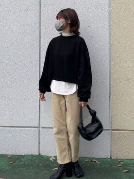 「CLANE（クラネ）のアイテム（その他アウター）」を使った、yunさん（レディース・153cm）の冬コーディネート