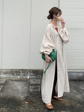 「GRL（グレイル）のリブニットフレアパンツ（その他パンツ）」を使った、yunさん（レディース・153cm）の秋コーディネート