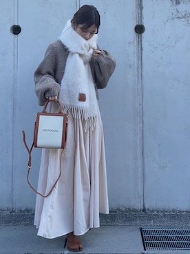 「LOEWE」｜「アイテム（シャツワンピース）」を使った、yunさん（レディース・153cm）の秋コーディネート