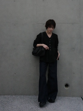 「Re:EDIT（リエディ）のアイテム（トップス）」を使った、yunさん（レディース・153cm）の春コーディネート