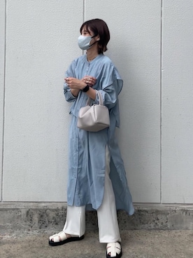 「ECRIRE（エクリール）のアイテム（パンツ）」を使った、yunさん（レディース・153cm）の夏コーディネート