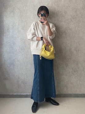 「CLANE（クラネ）のアイテム（ローファー）」を使った、yunさん（レディース・153cm）の冬コーディネート