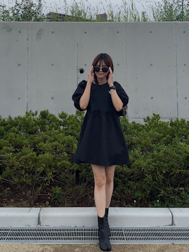 「みんなの白Tフェス」｜「アイテム（ブーツ）」を使った、yunさん（レディース・153cm）の夏コーディネート