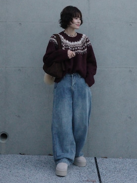 「アイテム（ブーツ）」を使った、yunさん（レディース・153cm）の秋コーディネート