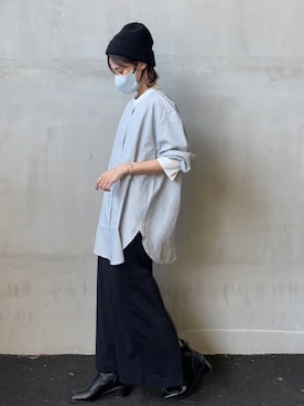 「UNE MANSION（ユヌマンション）のアイテム（ブーツ）」を使った、yunさん（レディース・153cm）の秋コーディネート