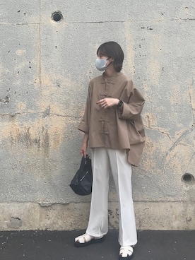 「ECRIRE（エクリール）のアイテム（パンツ）」を使った、yunさん（レディース・153cm）の夏コーディネート