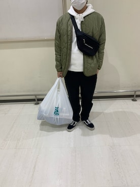 「URBAN RESEARCH（アーバンリサーチ）のアイテム（ミリタリージャケット）」を使った、ground65さん（メンズ・166cm）の冬コーディネート