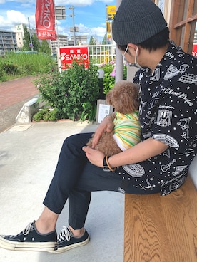 「SOPHNET.（ソフネット）のアイテム（帽子）」を使った、ground65さん（メンズ・166cm）の夏コーディネート