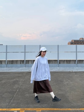 「アイテム（スウェット）」を使った、こんさんさん（レディース・155cm）の夏コーディネート