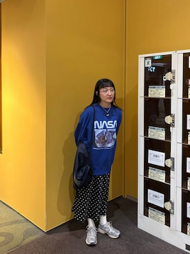 「アイテム（スカート）」を使った、こんさんさん（メンズ・155cm）の秋コーディネート