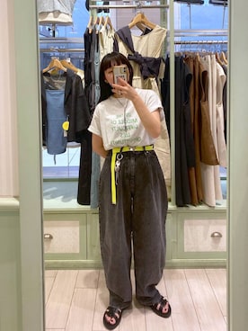 「LOWRYS FARM（ローリーズファーム）のアイテム（財布/小物）」を使った、こんさんさん（レディース・155cm）の夏コーディネート
