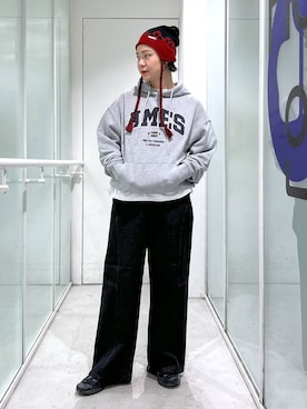 「アイテム（ニットキャップ/ビーニー）」を使った、みょん／ALAND STAFFさん（レディース・164cm・40代）の秋コーディネート
