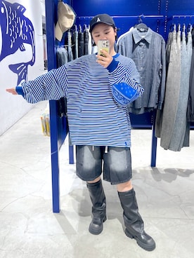 「アイテム（ブーツ）」を使った、みょん／ALAND STAFFさん（レディース・164cm・40代）の夏コーディネート