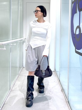 「アイテム（ブーツ）」を使った、みょん／ALAND STAFFさん（レディース・164cm・40代）の夏コーディネート