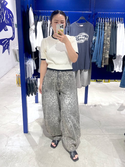 【UNISEX】MUCENT／レオパードワイドパンツ