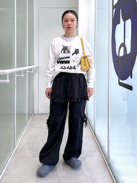 「crocs（クロックス）の【LADIES】crocs／Echo clog 2181730（サンダル）」を使った、みょん／ALAND STAFFさん（レディース・164cm・30代）の夏コーディネート