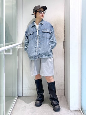 「アイテム（ブーツ）」を使った、みょん／ALAND STAFFさん（レディース・164cm・40代）の夏コーディネート