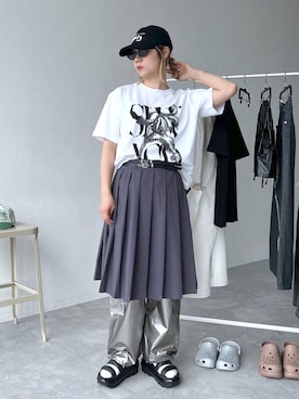 「SLOWACID（スローアシッド）のアイテム」を使った、みょん／ALAND STAFFさん（レディース・164cm）の春コーディネート