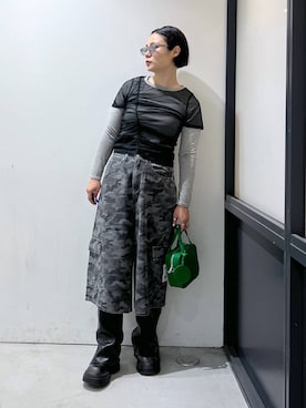 「アイテム（ブーツ）」を使った、みょん／ALAND STAFFさん（レディース・164cm・40代）の夏コーディネート