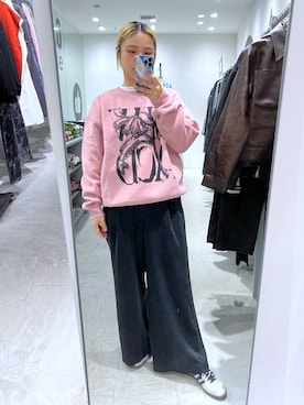 「SLOWACID（スローアシッド）のアイテム」を使った、みょん／ALAND STAFFさん（レディース・164cm）の冬コーディネート