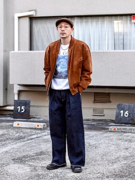 「saby（サバイ）のアイテム」を使った、ICCHOさん（メンズ・170cm）の春コーディネート
