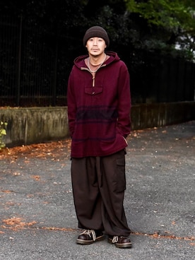 「アイテム（マウンテンパーカー）」を使った、ICCHOさん（メンズ・170cm・30代）の秋コーディネート